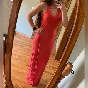 Red maxi dress